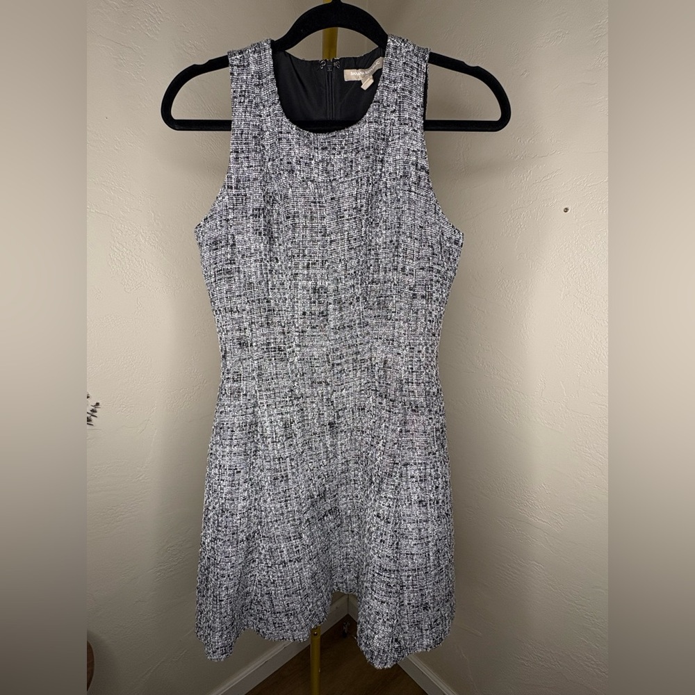 Banana Republic Black and White Tweed Mini Dress